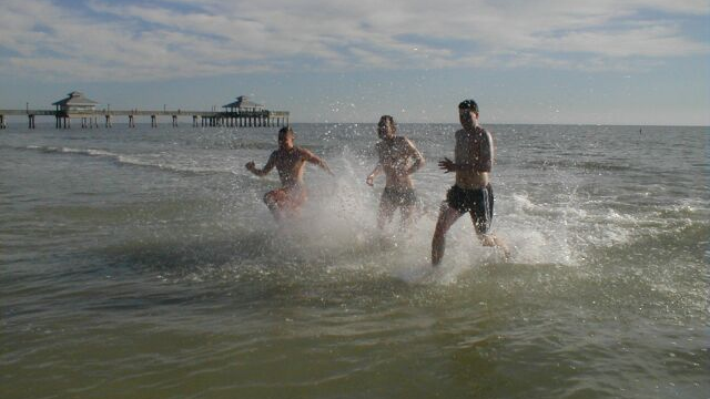 Running on the beach